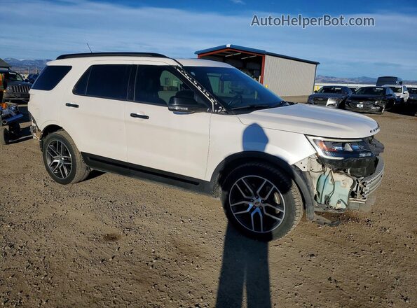 1FM5K8GT4JGA04023 2018 FORD EXPLORER Белый Передняя правая четверть