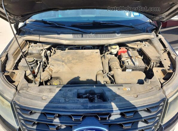 1FM5K8GT6GGC57739 2016 FORD EXPLORER Black Սալոնի հետևի տեսք