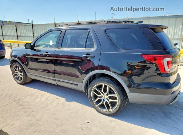 1FM5K8GT6GGC57739 2016 FORD EXPLORER Black Հետևի ձախ