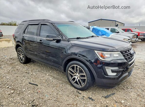1FM5K8GT7GGD25577 2016 FORD EXPLORER Black Delantero derecho