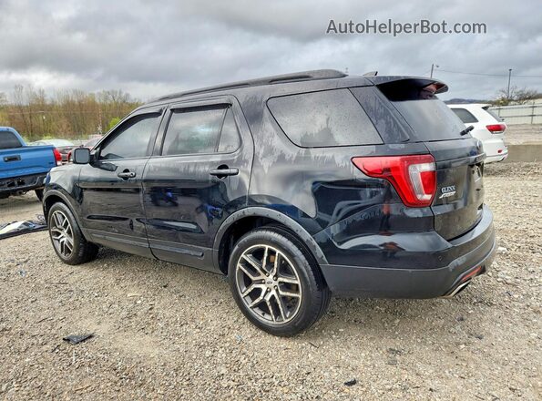 1FM5K8GT7GGD25577 2016 FORD EXPLORER Black Trasero izquierdo