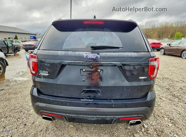 1FM5K8GT7GGD25577 2016 FORD EXPLORER Black Vista trasera