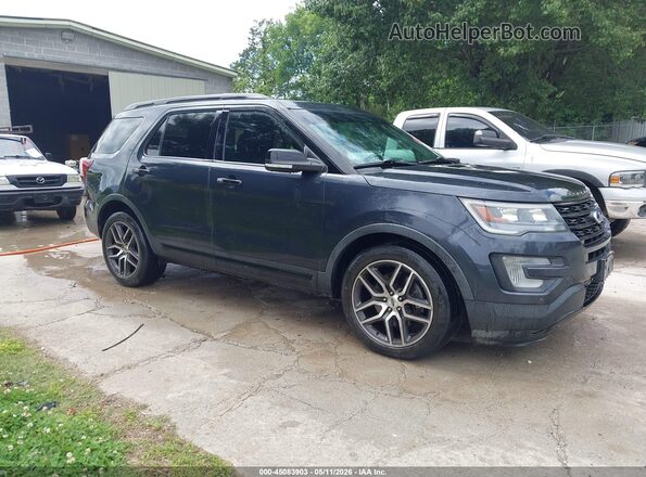 1FM5K8GT7HGA55221 2017 FORD EXPLORER Navy Передняя правая четверть