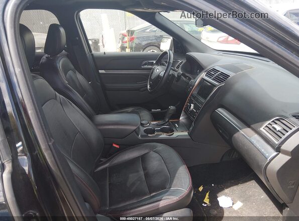 1FM5K8GT7JGC78025 2018 FORD FORD EXPLORER Черный Вид салона спереди