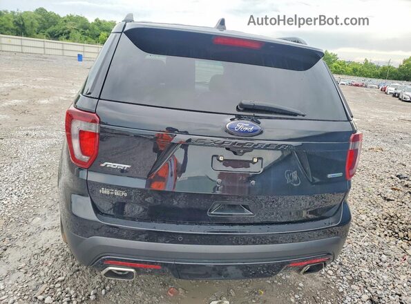 1FM5K8GT8GGC55748 2016 FORD EXPLORER Черный Вид сзади