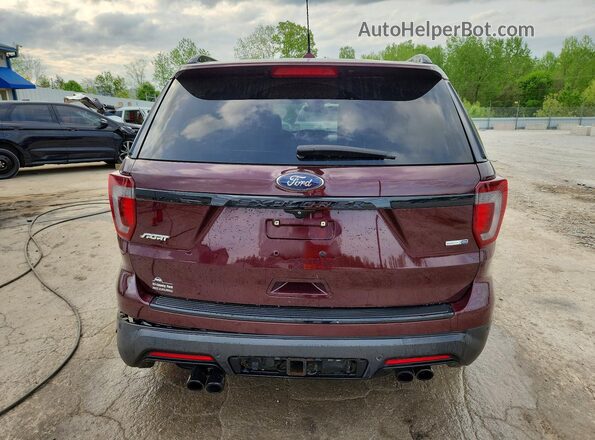 1FM5K8GT8JGC83394 2018 FORD EXPLORER Бордовый Вид сзади