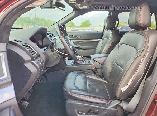 1FM5K8GT8JGC83394 2018 FORD EXPLORER Бордовый Вид салона спереди