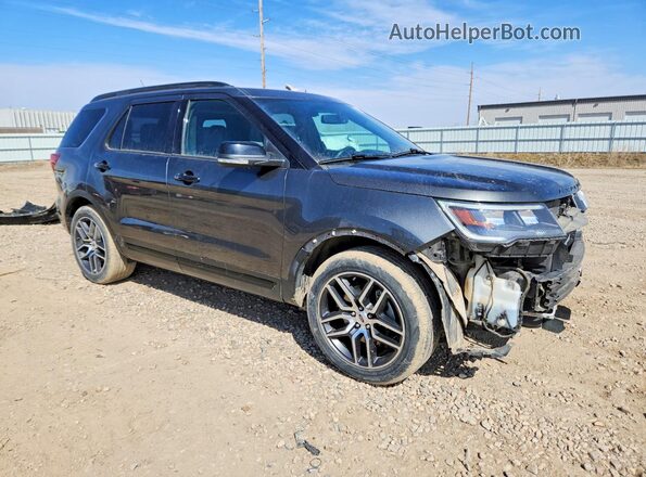 1FM5K8GT9JGC41557 2018 FORD EXPLORER Black Delantero derecho
