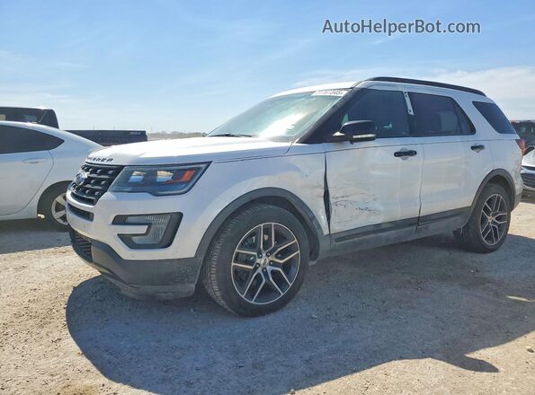 1FM5K8GTXGGC99086 2016 FORD EXPLORER Белый Передняя левая четверть