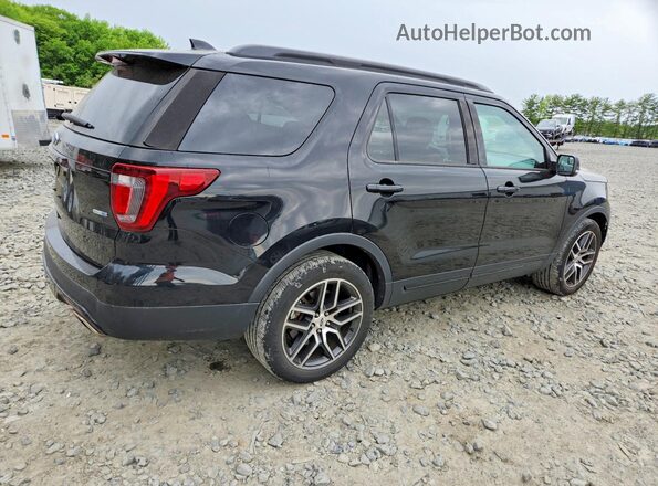 1FM5K8GTXHGA53382 2017 FORD EXPLORER Black Tył prawy