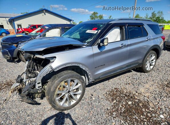 1FM5K8HC7NGA34671 2022 FORD FORD EXPLORER Серебряный Передняя левая четверть