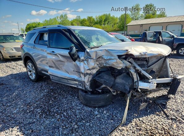 1FM5K8HC7NGA34671 2022 FORD FORD EXPLORER Серебряный Передняя правая четверть