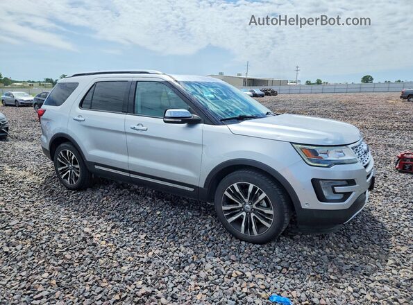 1FM5K8HT1HGA14727 2017 FORD EXPLORER Silver Przód prawy