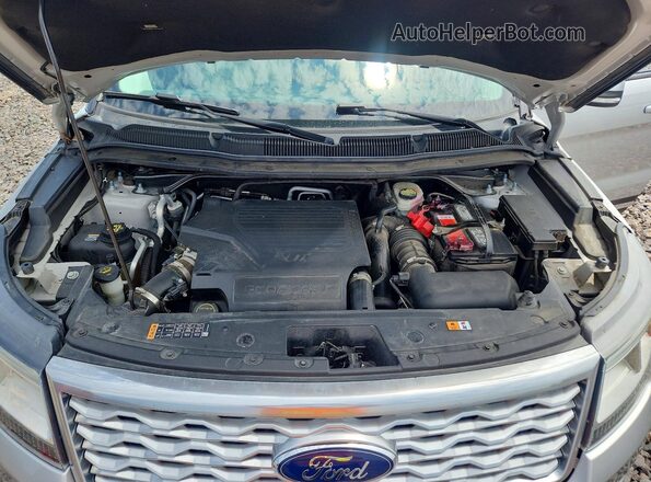 1FM5K8HT1HGA14727 2017 FORD EXPLORER Silver Widok komory silnika