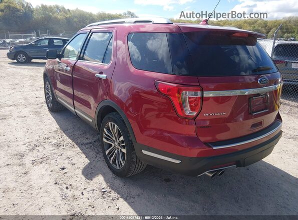 1FM5K8HT1JGB48756 2018 FORD EXPLORER Красный Задняя левая четверть