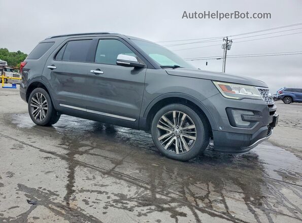 1FM5K8HT2HGB69299 2017 FORD EXPLORER Серый Передняя правая четверть