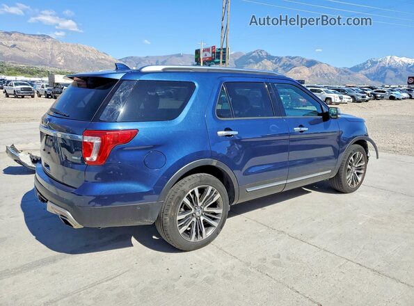 1FM5K8HT2HGD23557 2017 FORD EXPLORER Синий Задняя правая четверть