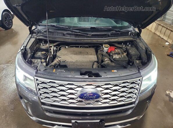 1FM5K8HT2JGC35839 2018 FORD EXPLORER Gray Widok komory silnika