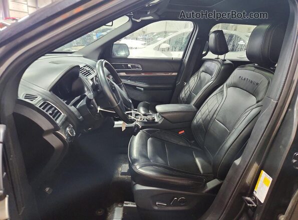 1FM5K8HT2JGC35839 2018 FORD EXPLORER Gray Widok wnętrza z przodu