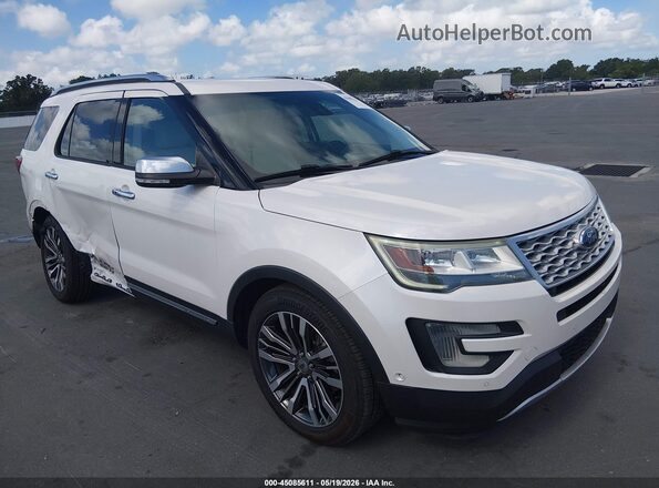 1FM5K8HT3GGA75477 2016 FORD EXPLORER Белый Передняя правая четверть