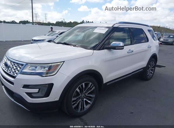 1FM5K8HT3GGA75477 2016 FORD EXPLORER Белый Передняя левая четверть