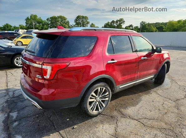 1FM5K8HT3GGC86601 2016 FORD EXPLORER Красный Задняя правая четверть