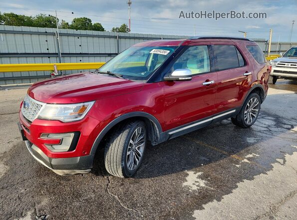 1FM5K8HT3GGC86601 2016 FORD EXPLORER Красный Передняя левая четверть