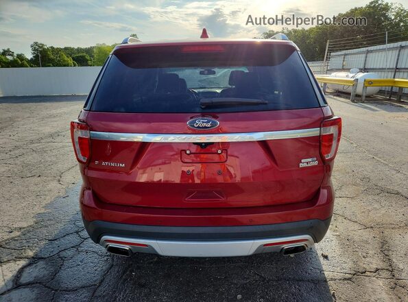 1FM5K8HT3GGC86601 2016 FORD EXPLORER Красный Вид сзади