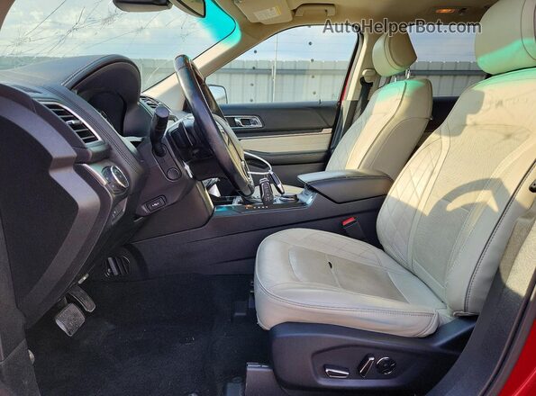 1FM5K8HT3GGC86601 2016 FORD EXPLORER Красный Вид салона спереди