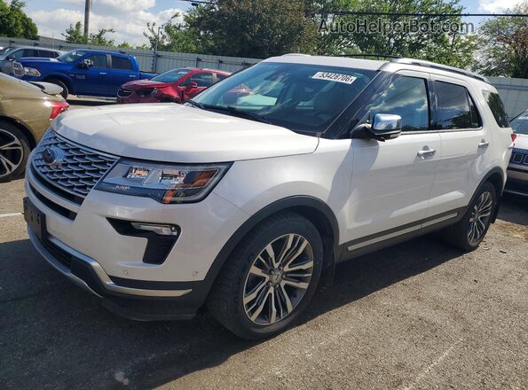 1FM5K8HT3JGC38068 2018 FORD EXPLORER Белый Передняя левая четверть