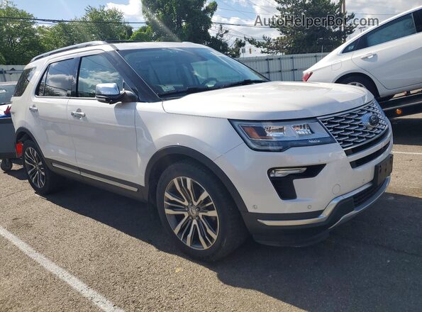 1FM5K8HT3JGC38068 2018 FORD EXPLORER Белый Передняя правая четверть