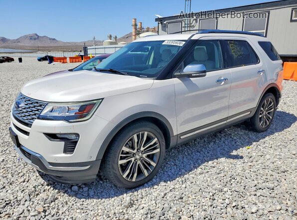 1FM5K8HT4JGC96383 2018 FORD EXPLORER Белый Передняя левая четверть