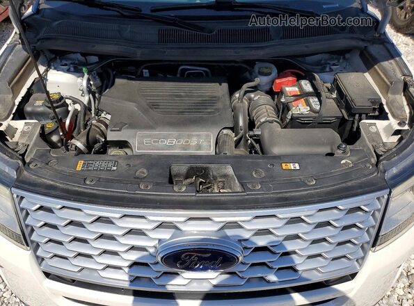 1FM5K8HT4JGC96383 2018 FORD EXPLORER Белый Вид задней части салона