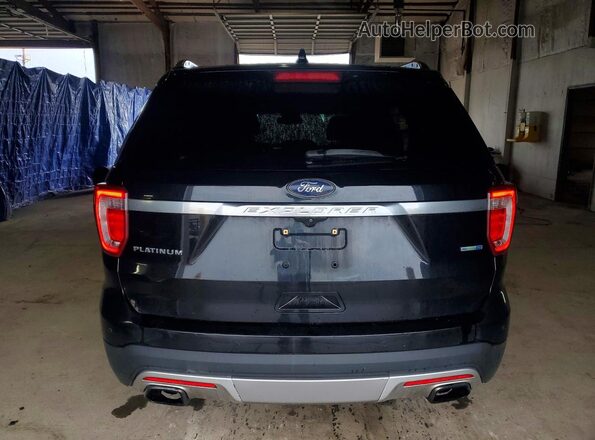 1FM5K8HT5GGC11916 2016 FORD EXPLORER Black Rear view