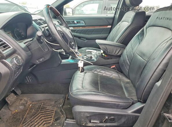 1FM5K8HT5GGC11916 2016 FORD EXPLORER Black Front interior view