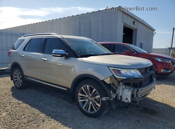 1FM5K8HT6HGC09612 2017 FORD EXPLORER Золотой Передняя правая четверть