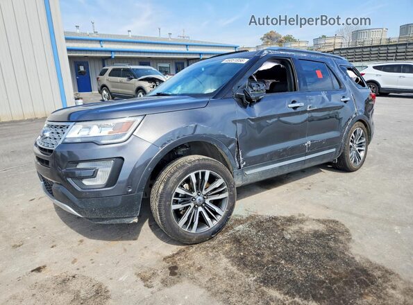 1FM5K8HT8HGE19239 2017 FORD EXPLORER Charcoal წინა მარცხენა ხედი სამი მეოთხედიდან