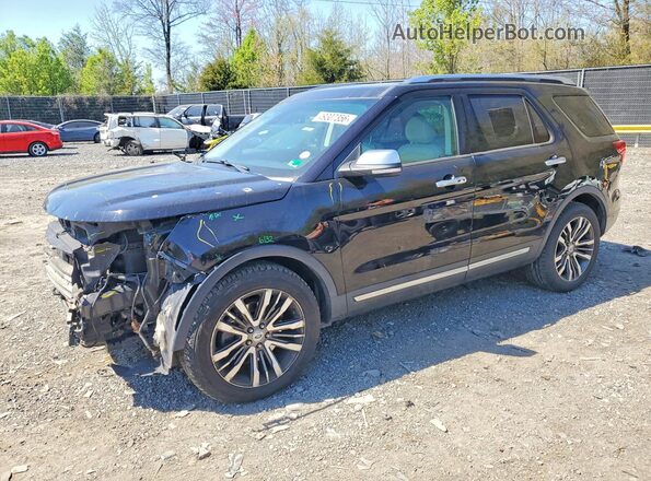 1FM5K8HT9GGC39086 2016 FORD EXPLORER Black Przód lewy