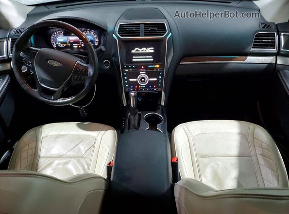 1FM5K8HTXGGA60202 2016 FORD EXPLORER White Widok deski rozdzielczej