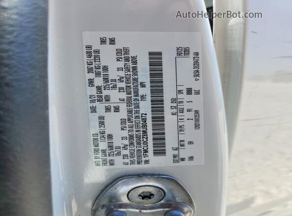 1FMCU0CZ8MUB04872 2021 FORD ESCAPE White Панорамний вид салону 360°