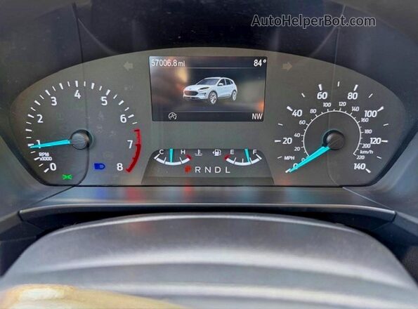 1FMCU0F66NUB62157 2022 FORD ESCAPE Серебряный Вид щитка приборов