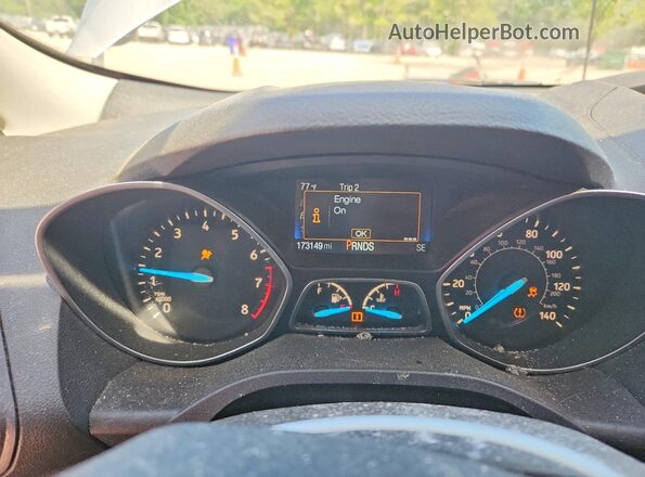 1FMCU0F71HUD34088 2017 FORD ESCAPE Серебряный Вид щитка приборов