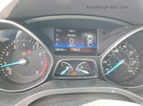 1FMCU0F71HUD92038 2017 FORD ESCAPE Черный Вид щитка приборов