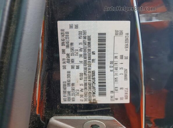 1FMCU0F72KUB78005 2019 FORD ESCAPE Black Вид наклейки з VIN-кодом