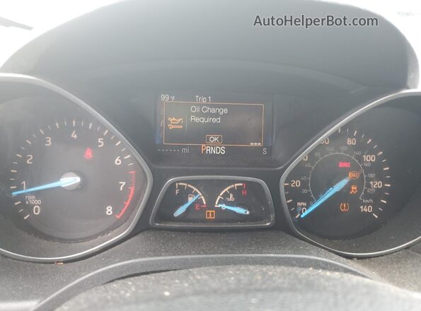 1FMCU0F73HUD24422 2017 FORD ESCAPE Black Instrument cluster view