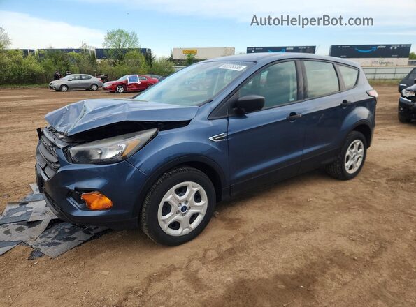 1FMCU0F73JUB53869 2018 FORD ESCAPE Blue Передня ліва чверть