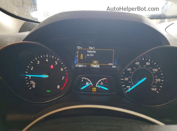 1FMCU0F74JUA97098 2018 FORD ESCAPE Blue Սարքավորումների վահանակի տեսք
