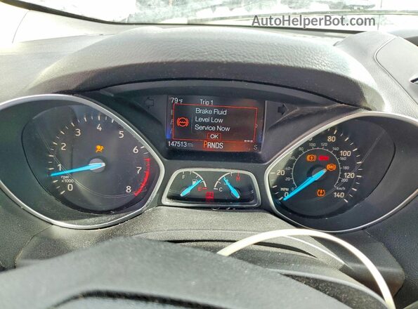 1FMCU0F76HUD28268 2017 FORD ESCAPE Black Widok zestawu wskaźników
