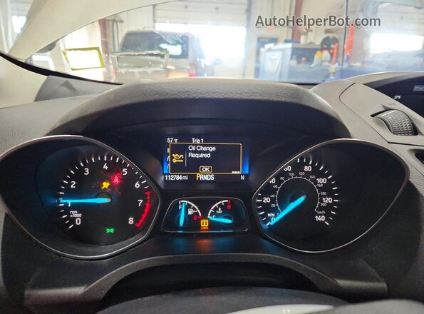 1FMCU0F76HUD42803 2017 FORD ESCAPE Tan Вид щитка приладів