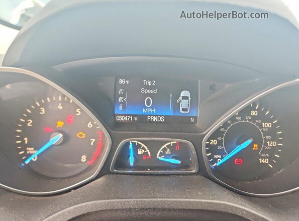 1FMCU0F77HUE25611 2017 FORD ESCAPE Charcoal Vista del cuadro de instrumentos